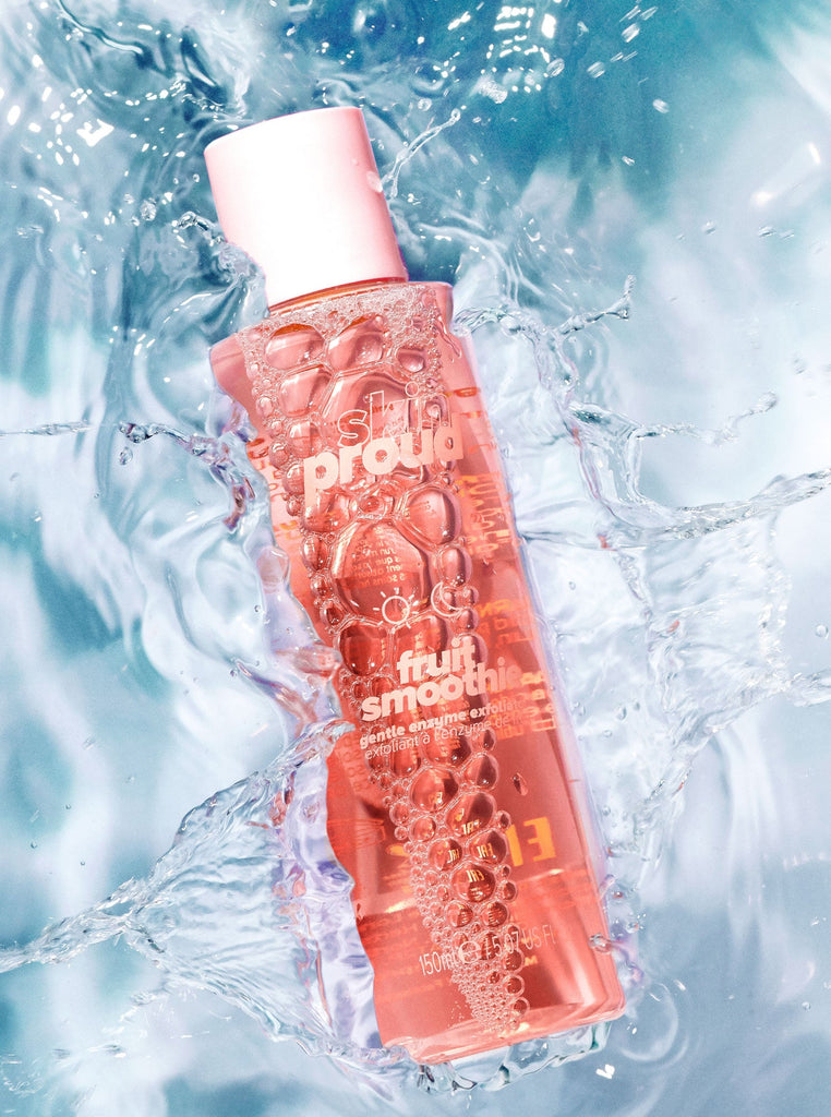 Creative image of Skin Proud Fruit Smoothie splashing in water