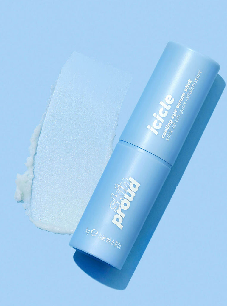 Closed Skin Proud Icicle packaging with product swatch