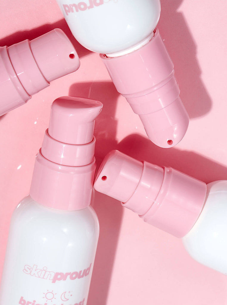 Creative image of Bright Boost serum bottles